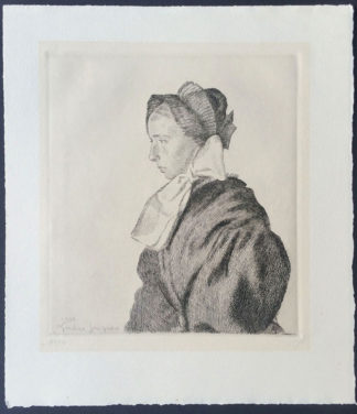 Gravure, femme savoyarde, André Jacques