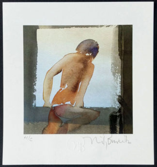 Lithographie offset "Rückenakt", Nils Burwitz
