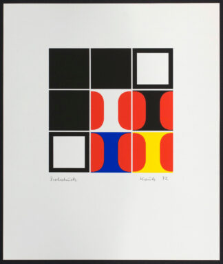 Heinz Kreutz, sérigraphie, composition géométrique