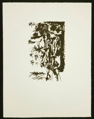 Lithographie, profil d'un homme debout, de Pablo Picasso.
