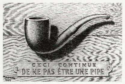 "La Trahison des images" une gravure de René Magritte