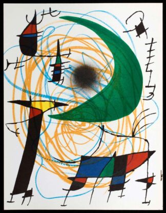Lithographie "Original V" (la lune verte) de Joan Miró