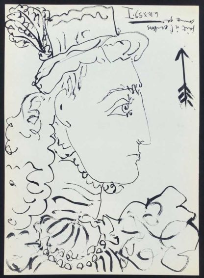 Profil d'une femme, lithographie, Pablo Picasso