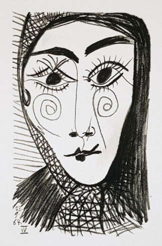 Lithographie, Portrait d'une femme, Pablo Picasso