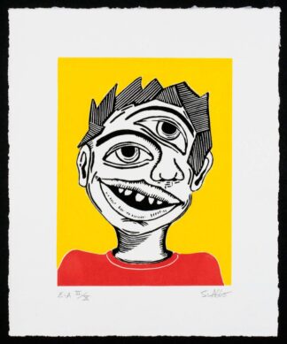 Linogravure "Tout va bien", Sebastian Abbo