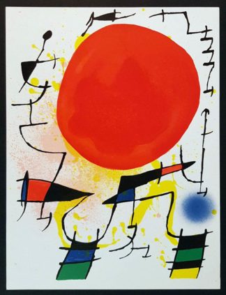 Lithographie "Original III" (le soleil rouge) de Joan Miró