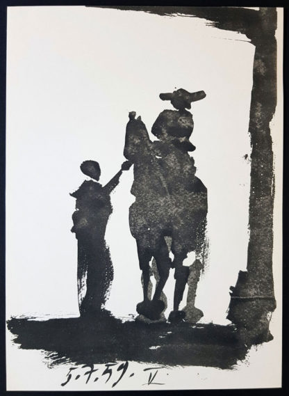 Toreros (silhouette), lithographie, Pablo Picasso