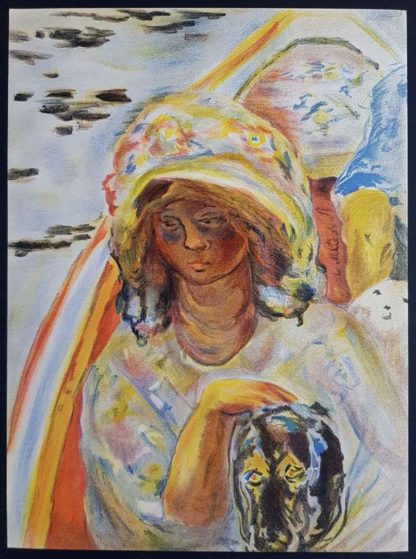 La lithographie "Jeune fille dans une barque" de Pierre Bonnard