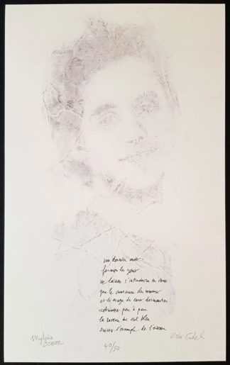 Un dernier mot, estampe de Mylène Besson