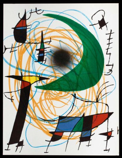 Lithographie "Original V" (la lune verte) de Joan Miró