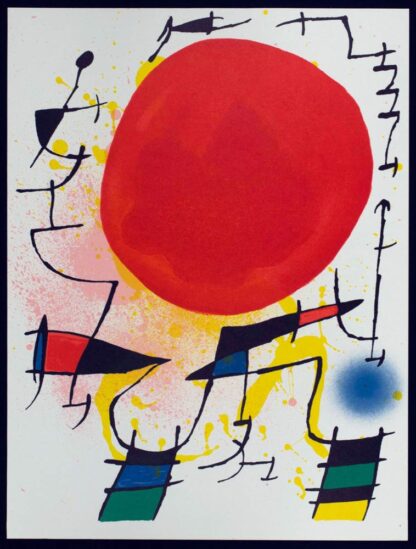 Lithographie "Original III" (le soleil rouge) de Joan Miró