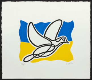 Linogravure "Liberté pour l'Ukraine", Sebastian Abbo