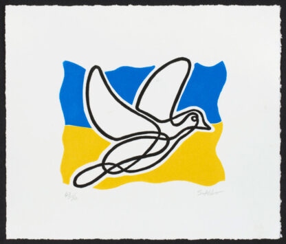 Linogravure "Liberté pour l'Ukraine", Sebastian Abbo