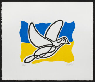 Linogravure "Liberté pour l'Ukraine", Sebastian Abbo