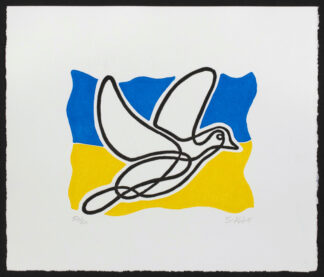 Linogravure "Liberté pour l'Ukraine", Sebastian Abbo