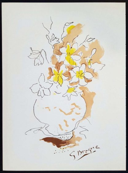Lithographie Vase et fleurs de Georges Braque