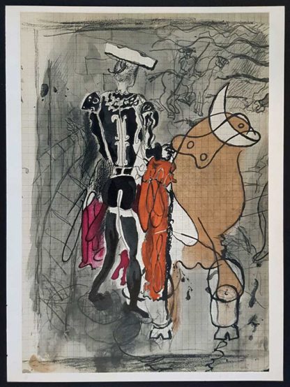 Lithographie Matador et taureau de Georges Braque