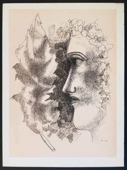 La lithographie "Tête et Feuille" de Fernand Léger