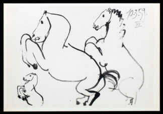 Des chevaux, lithographie, Pablo Picasso