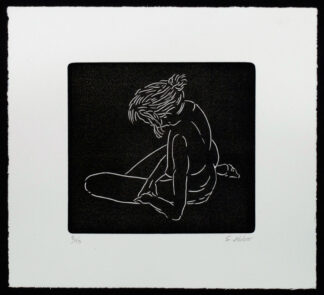 Linogravure "Rêverie", Sebastian Abbo