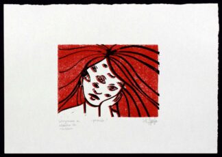 La linogravure "Pensées" d'Anne-Sophie Llobel