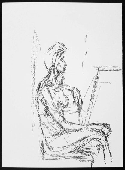 Lithographie "Femme nue assise" d'Alberto Giacometti