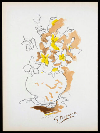 Lithographie Vase et fleurs de Georges Braque