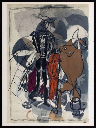 Lithographie Matador et taureau de Georges Braque