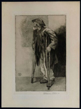 Gravure d'un vieil homme de Germaine Garcin