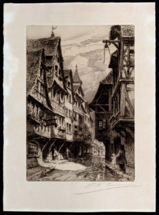 Gravure "Strasbourg la Petite France" de Charles Pinet